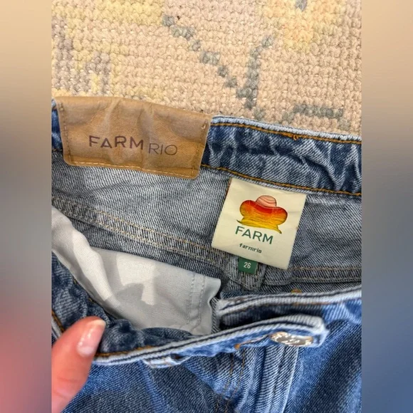 FARM Rio Blue Flare & Wide Leg Jeans - Picture 2 of 3